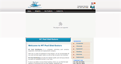 Desktop Screenshot of mtpoolsdistributors.com